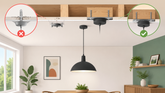 Kan een hanglamp aan een gipsplaten plafond worden gemonteerd?