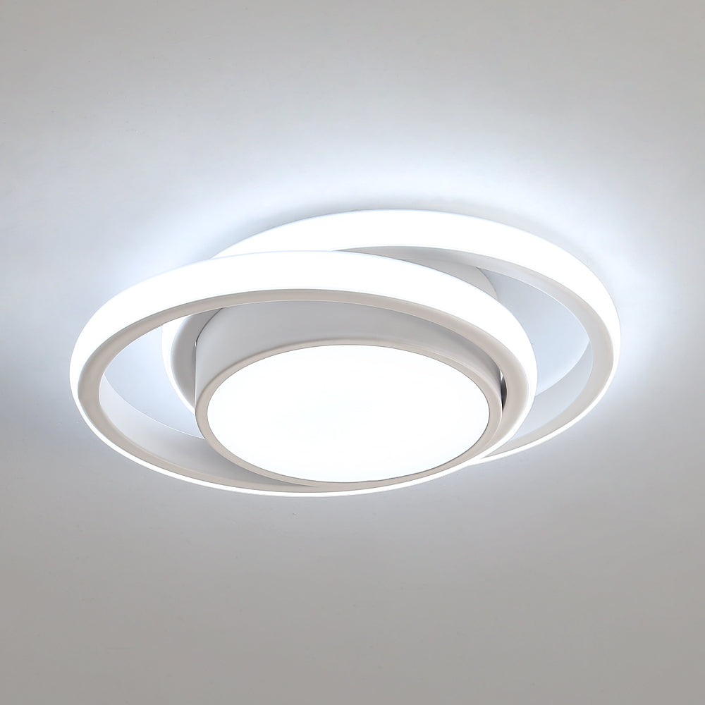 JDONG LED Deckenleuchte Flach Rund Weiß Deckenlampe 24W/36W/54W, Durchmesser 30CM/40CM/50CM, LED fest integriert, 3000K Warmweiß, für Schlafzimmer Küche Keller Balkon Büro Wohnzimmer JDONG LED Deckenleuchte Flach Rund Weiß Deckenlampe 24W/36W/54W, Durchmesser 30CM/40CM/50CM, LED fest integriert, 3000K Warmweiß, für Schlafzimmer Küche Keller Balkon Büro Wohnzimmer