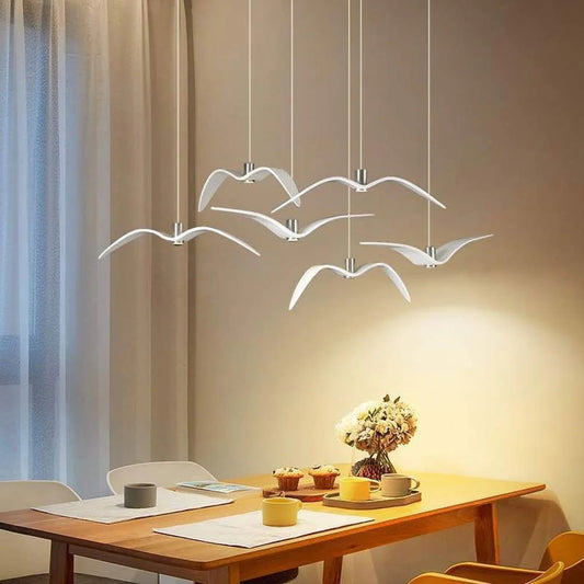 Illuminateur Nordique Moderne pour Comptoir de Bar et Restaurant - Lustre Suspendu Design Mouette