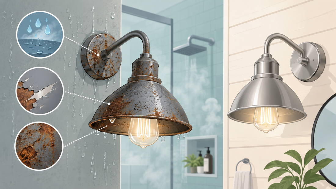 Luminaires en métal qui rouillent : causes, prévention et entretien