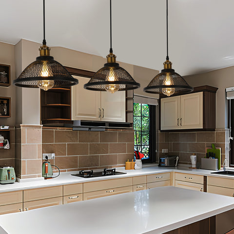 Industriële hanglamp, E27-fitting, compatibel met alle E27-lampen (lamp niet inbegrepen)