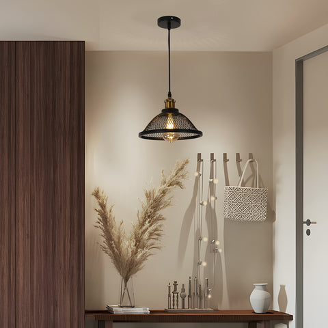Industriële hanglamp, E27-fitting, compatibel met alle E27-lampen (lamp niet inbegrepen)