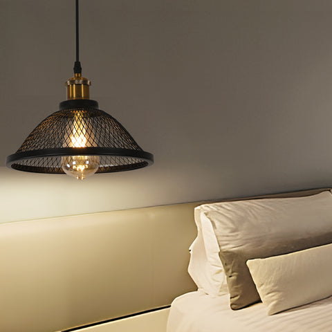 Industriële hanglamp, E27-fitting, compatibel met alle E27-lampen (lamp niet inbegrepen)