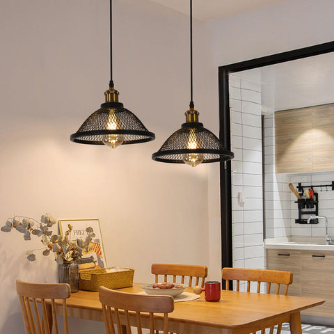 Industriële hanglamp, E27-fitting, compatibel met alle E27-lampen (lamp niet inbegrepen)