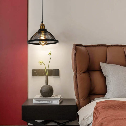 Industriële hanglamp, E27-fitting, compatibel met alle E27-lampen (lamp niet inbegrepen)