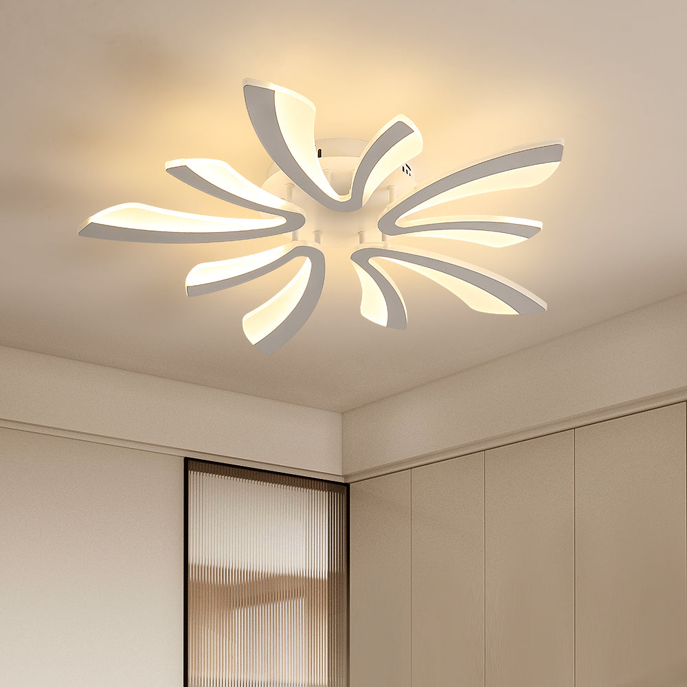 Lámpara de techo LED de 36 W, lámpara de techo creativa moderna, lámpara de techo acrílica para oficina, dormitorio, sala de estar, comedor, pasillo, luz cálida de 3000 K