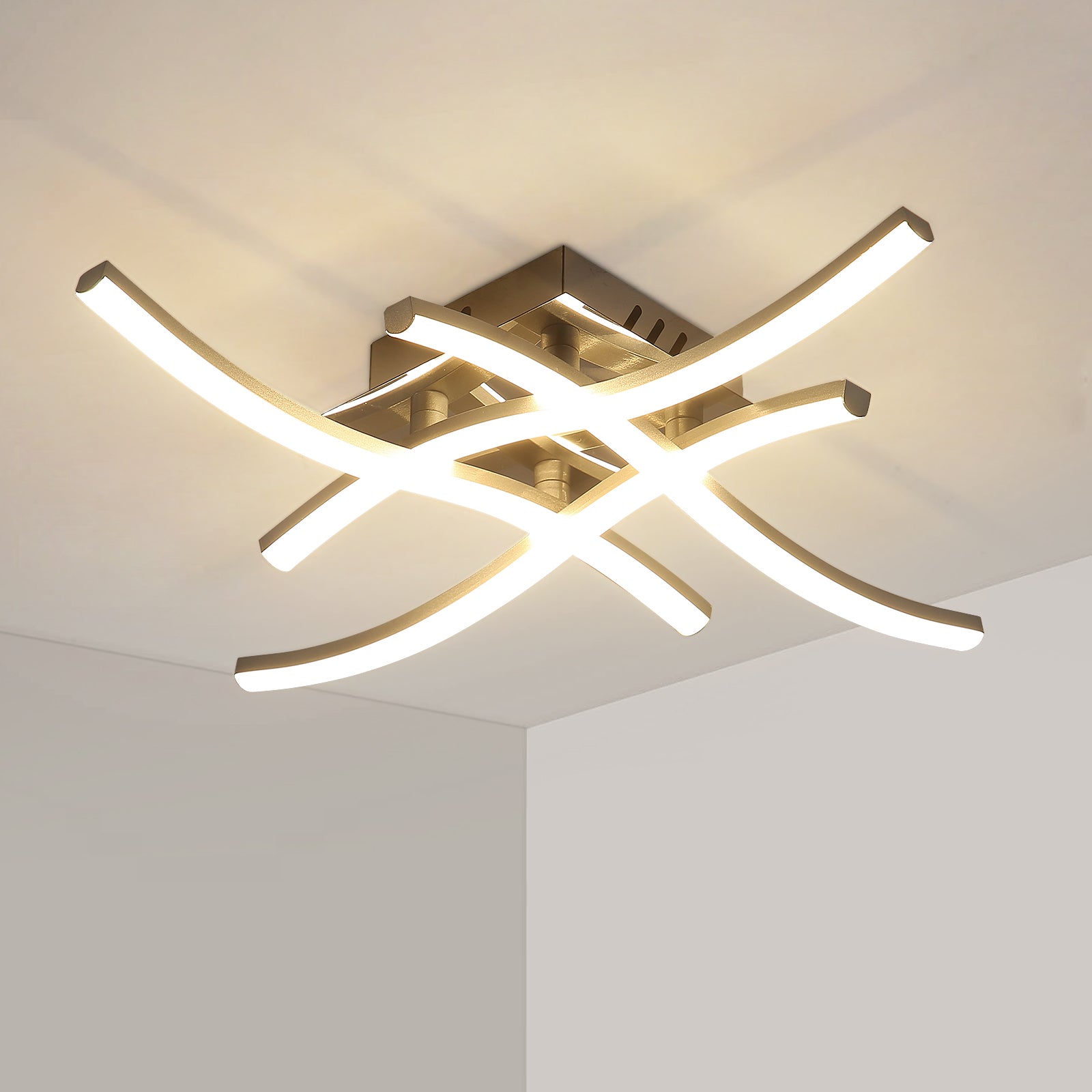 Plafonnier LED à Intensité Variable,Lumière de Plafond Moderne 24W