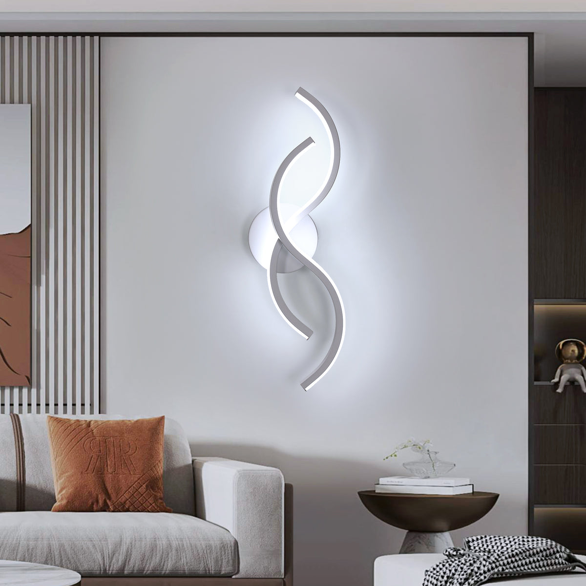 Moderne minimalistische wandlamp in wit aluminium 41x14x6,5cm - Wit licht 6500K, 220V