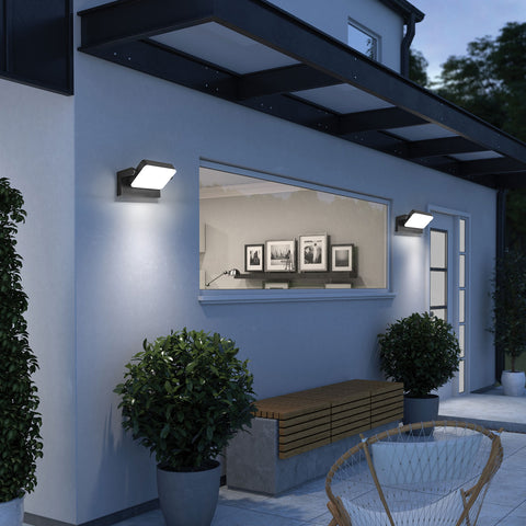 LED-wandlamp voor buiten IP65 - 20W, 2250LM, 6500K, 360° rotatie, resistent aluminium