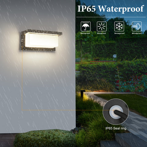 LED-wandlamp voor buiten IP65, waterdicht en weerbestendig, 18 W neutraal licht 4000 K, eenvoudige installatie, modern design