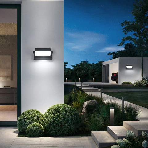 LED-wandlamp voor buiten IP65 - 20W, 2250LM, 6500K, 360° rotatie, resistent aluminium