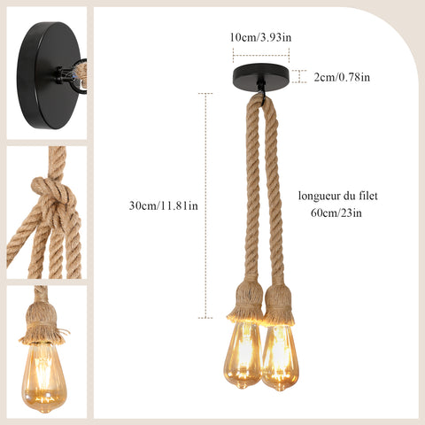 Tableau des tailles de lustre