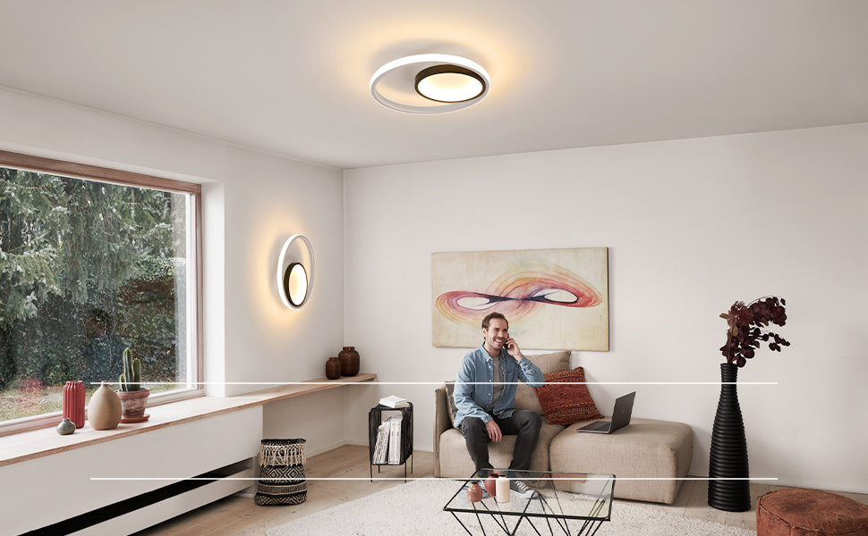 Plafonnier LED rond en aluminium 30W