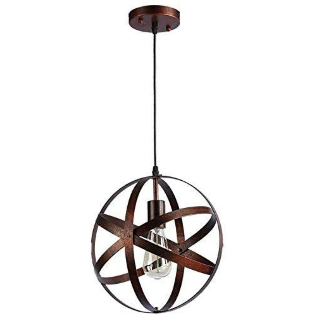 Vintage hanglamp, retro kroonluchter plafondverlichting, E27 industriële plafondverlichting voor restaurant bar eetkamer lichtarmatuur 30cm