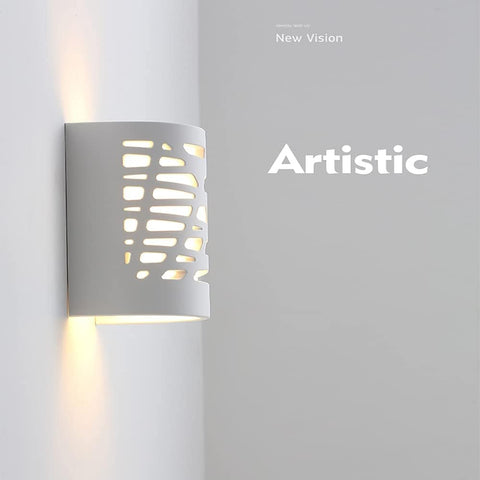 4W LED-wandlamp wit licht modern binnen schans gips wandlamp voor badkamer woonkamer slaapkamer trap gang warm wit licht 3000K