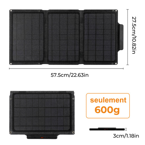 Lichtgewicht opvouwbare tas op zonne-energie, zwart monokristallijn silicium, 30% korting, 21 W USB-uitgangsinterface