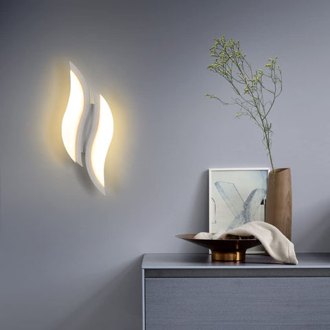 LED-binnenwandlamp, moderne wandlamp 20W 2300LM, acrylverlichting wandlamp voor woonkamer slaapkamer trap 3000K warm wit licht witte kleur