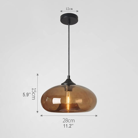 Moderne glazen hangende kleurrijke hanglamp voor woonkamer, bar, keuken, restaurant, café, eetkamer, Scandinavische huisverlichtingsarmaturen (donkerbruine kleur)