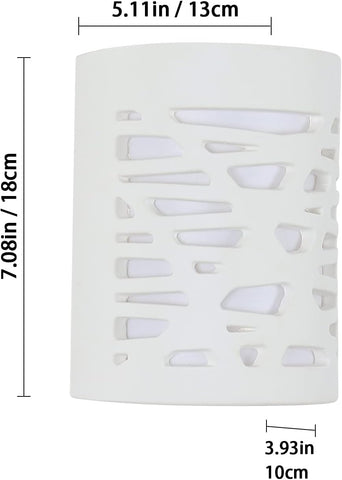 4W LED-wandlamp wit licht modern binnen schans gips wandlamp voor badkamer woonkamer slaapkamer trap gang warm wit licht 3000K