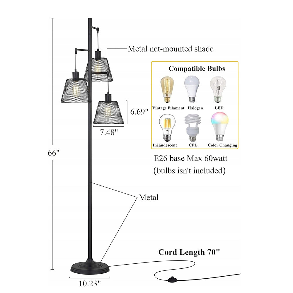 Tableau des tailles de lampadaires