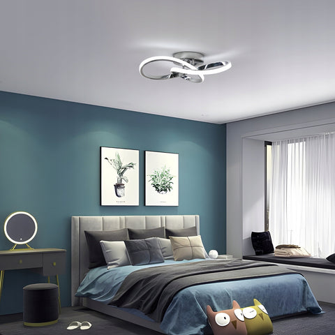 LED-plafondlamp, zilver, 38W 6500K koel wit licht, aluminium 40*12cm, voor woonkamer hal
