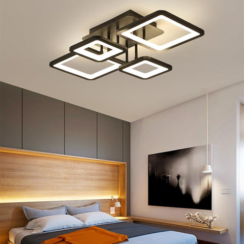 Plafonnier LED Moderne, 54W Luminaire Plafonnier Dimmable avec Télécommande 3000K-6500K