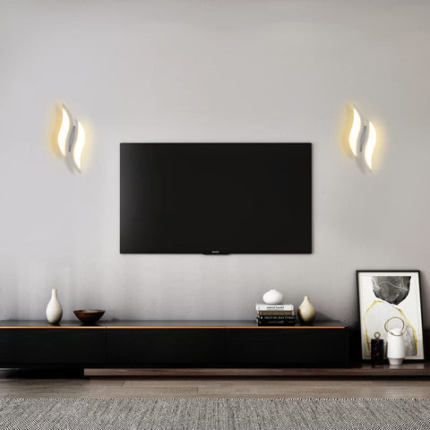LED-binnenwandlamp, moderne wandlamp 20W 2300LM, acrylverlichting wandlamp voor woonkamer slaapkamer trap 3000K warm wit licht witte kleur