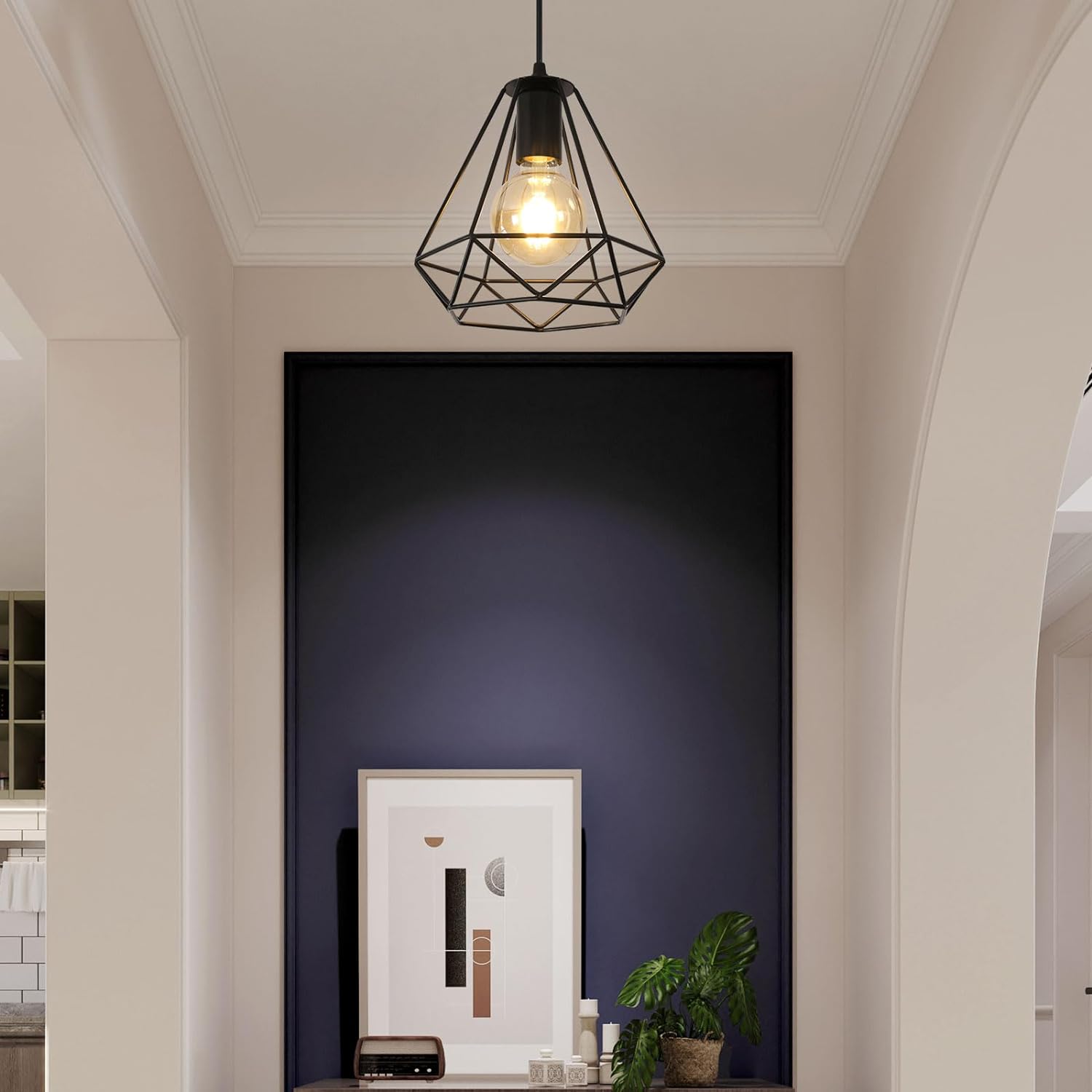 Suspension Luminaire, Lustre Cuisine Moderne Noir