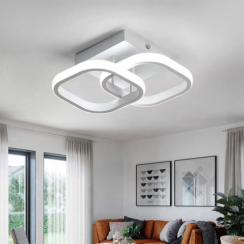 Plafonnier LED 22W Design moderne Cercle Carré Lampe de Plafond