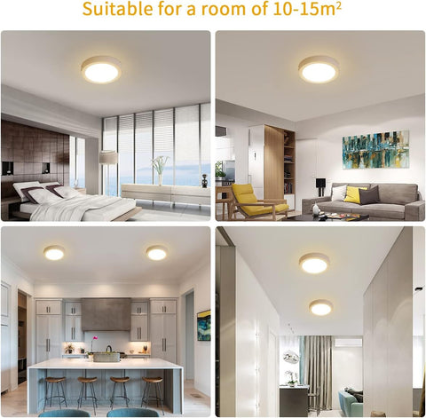 LED-plafondlamp 18W 1200LM 4000K natuurlijk wit rond modern plafondlamp lichtarmatuur eenvoudig te installeren toepasbaar op badkamer slaapkamer keuken woonkamer balkon diameter 22cm