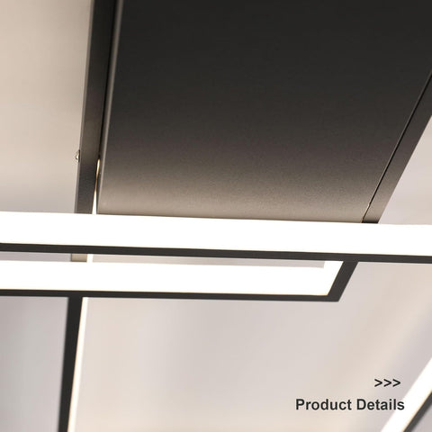 moderne dimbare led-plafondlamp dimbare 3000K-6000K rechthoekige plafondlamp voor woonkamer slaapkamer eetkamer kantoor zwart