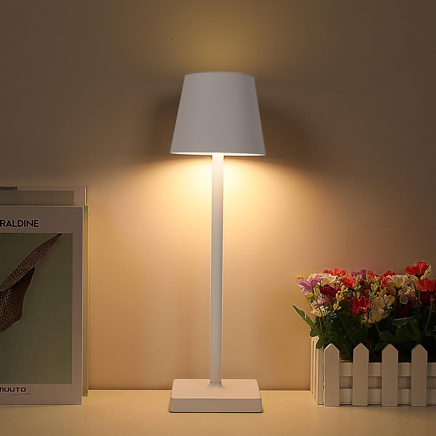 LED Lampe De Table Sans Fil, 3600 mAh Lampe Sans Fil Rechargeable