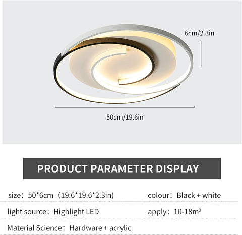 Dimbare led-plafondlamp met afstandsbediening Moderne dimbare plafondlamp 3000K-6000K voor woonkamer slaapkamer eetkamer kantoor 36W rond