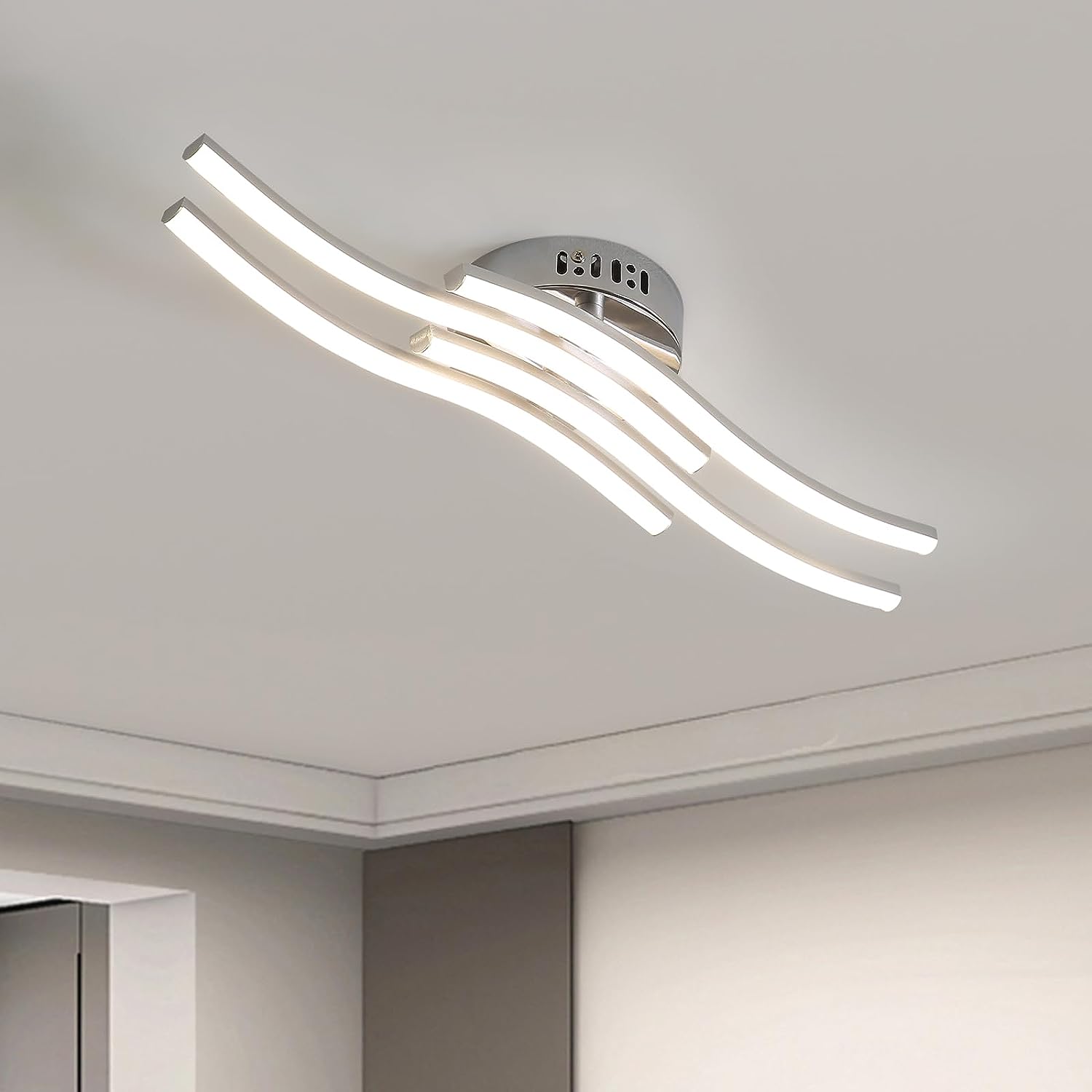 Plafonnier LED, Suspension Luminaire en forme de vague