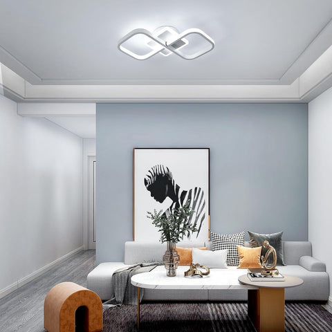 36W LED-plafondlamp Modern Design Vierkante Cirkel Plafondlamp Koel Wit 6000K voor Woonkamer Slaapkamer Eetkamer Kantoor Goud