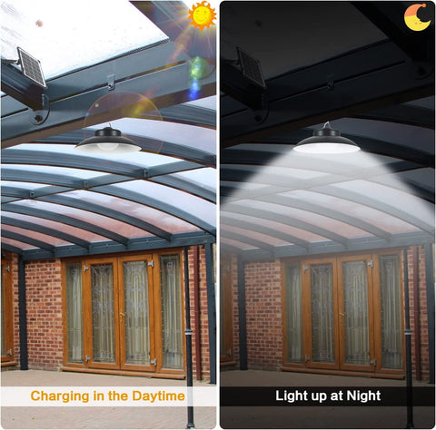 Buitenlicht op zonne-energie, 120° stralingshoek, IP65 buitenlicht op zonne-energie met afstandsbediening, 5M kabel, 3 kleurtemperatuurmodi voor tuin, garage, tuin, trap, terras