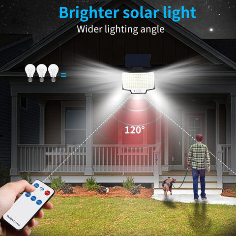 Buitenverlichting op zonne-energie (2 stuks), buitenverlichting op zonne-energie met bewegingssensor, IP65 buitenverlichting op zonne-energie, 160 LED-buitenverlichting op zonne-energie, 3 standen, met afstandsbediening