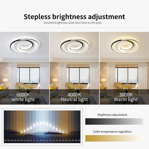 Dimbare led-plafondlamp met afstandsbediening Moderne dimbare plafondlamp 3000K-6000K voor woonkamer slaapkamer eetkamer kantoor 36W rond