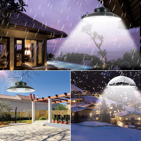 Buitenlicht op zonne-energie, 120° stralingshoek, IP65 buitenlicht op zonne-energie met afstandsbediening, 5M kabel, 3 kleurtemperatuurmodi voor tuin, garage, tuin, trap, terras