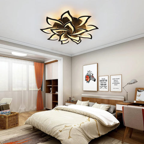 Plafonnier LED, 84W avec Télécommande Plafonnier LED Dimmable 14 Têtes