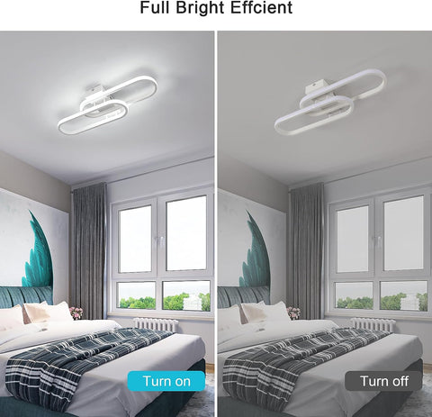 32W 3600LM LED-plafondlamp, moderne plafondlamp, acryl plafondlamp voor woonkamer slaapkamer keuken badkamer gang balkon 50cm (wit) koel wit licht 6500K