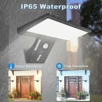 Solar Light Outdoor, 90 LED Outdoor Solar Light met bewegingssensor, 4 modi Solar Outdoor Waterdichte Beveiligingslamp, 3 Kleuren Afstandsbediening Wandlamp voor Tuin Yard