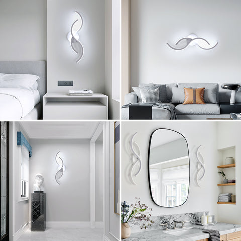 Moderne minimalistische wandlamp in wit aluminium 41x14x6,5cm - Wit licht 6500K, 220V