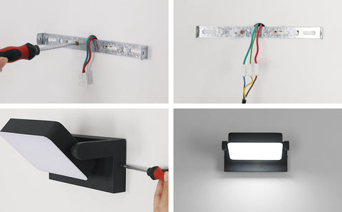 LED-wandlamp voor buiten IP65 - 20W, 2250LM, 6500K, 360° rotatie, resistent aluminium