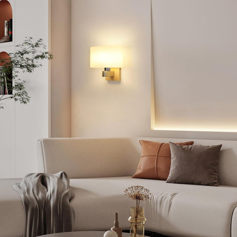 Houten Wandlamp Glas E27