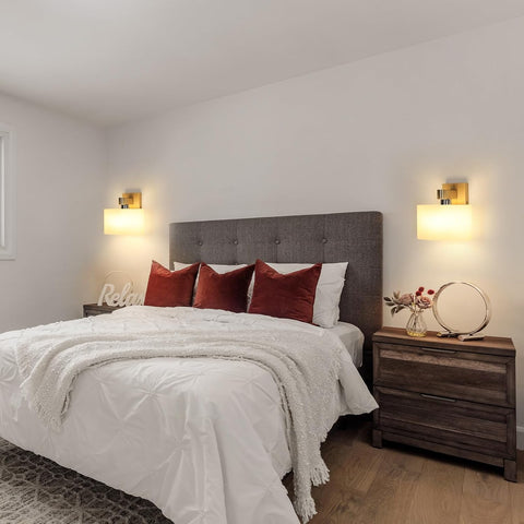 Houten Wandlamp Glas E27