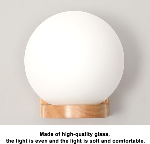 Wandlamp Hout & Glas – E27 Modern
