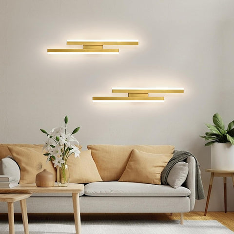 Moderne Gouden LED Wandlamp 16W 3 Lichtkleuren 1800LM