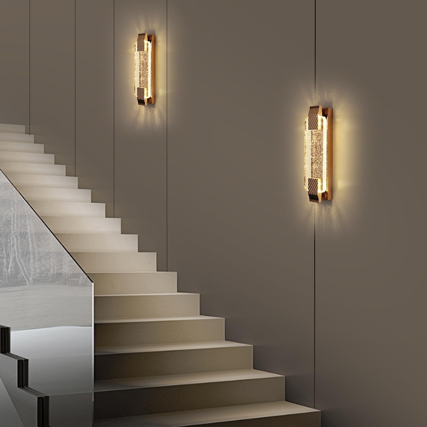LED Wandlamp Crystal Gold 12W