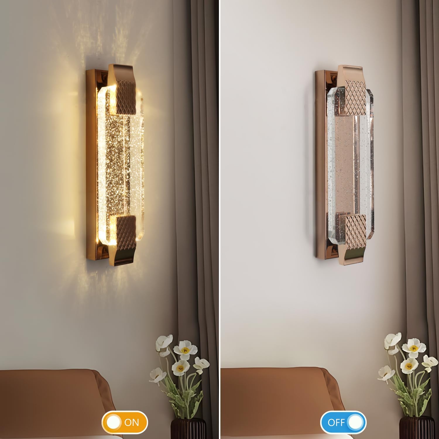 LED Wandlamp Crystal Gold 12W